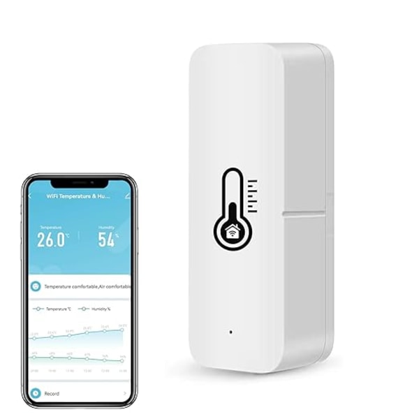 Mini WiFi Smart Temperatur- og fuktighetssensor for vinkjeller, drivhus, vinkjeller