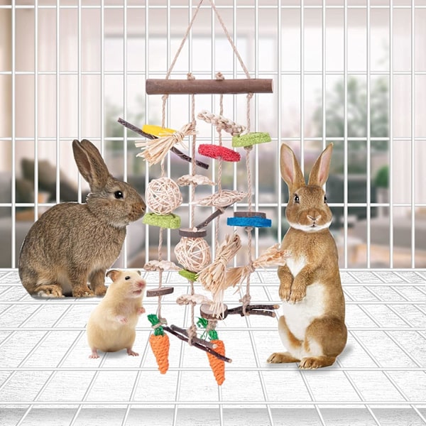 Naturlig epletre-tyggeleke for kanin, chinchilla, marsvin