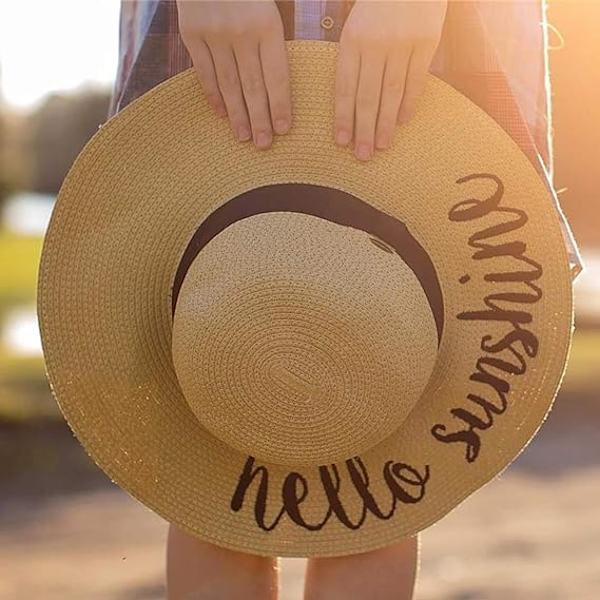 Dame Floppy Hat Solhat Bredskygget Solhat Åndbar Foldbar