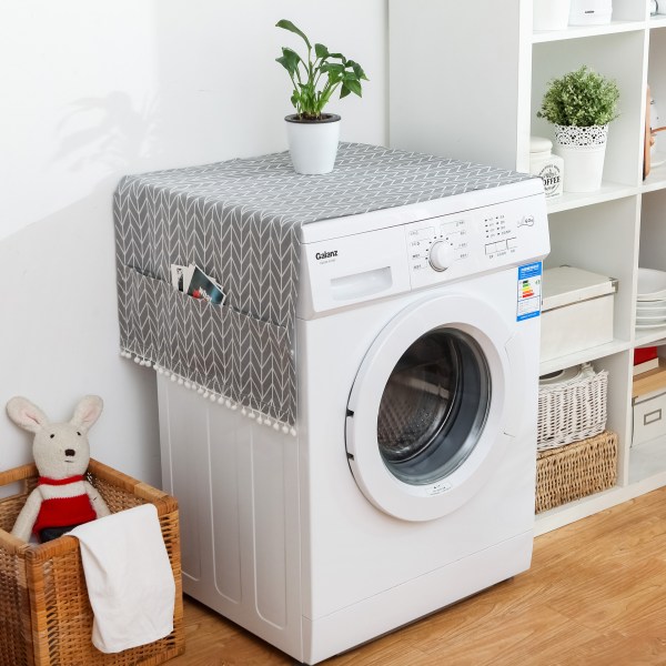 2 STK Anti-skli vaskemaskin og tørketrommel toppdeksler, støvdeksel til kjøleskap, Wa
