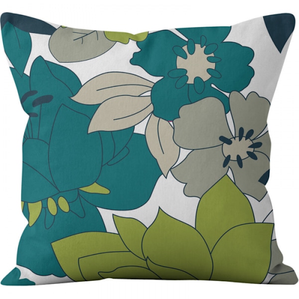 45x45cm ulkoilutyynynpäällinen, 4 kappaleen setti, vedenpitävä sininen ja vihreä