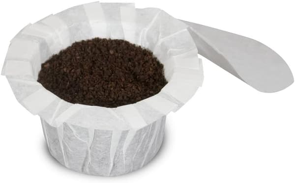 Engångsfilter i papper, design med återanvändbart kaffefilterlock (100 st)