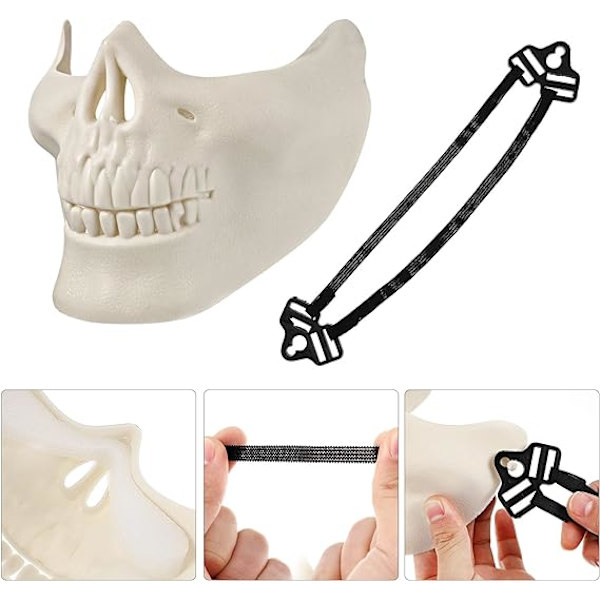 Dödskalle Skelett Mask Full Face Protector Halloween Mask för Cospla