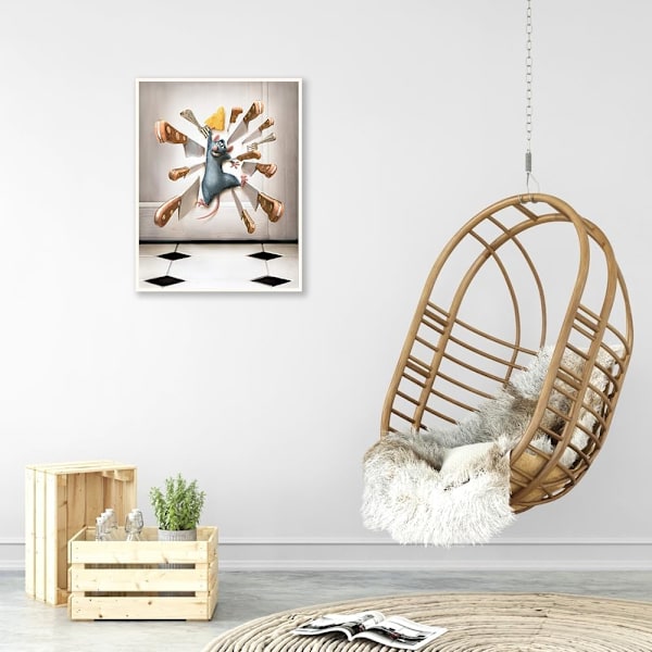 30*40CM Diamantmålning Kockmus, 5D Diamantpärlmålning Pas
