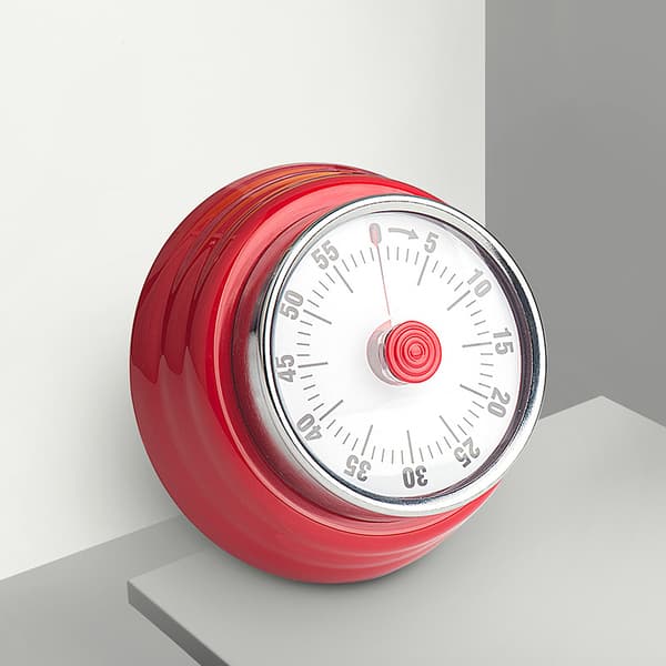 Timer Retro rød Metal