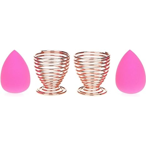 Beauty Sponge Blender Holder, (2 stk. Rose Gold) Makeup Sponge Dr