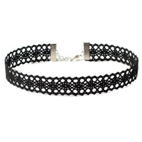 Choker Set, 6 st Choker Halsband Svart Sammet Choker Set Klassisk Gotisk Tatuering Spets Chokers