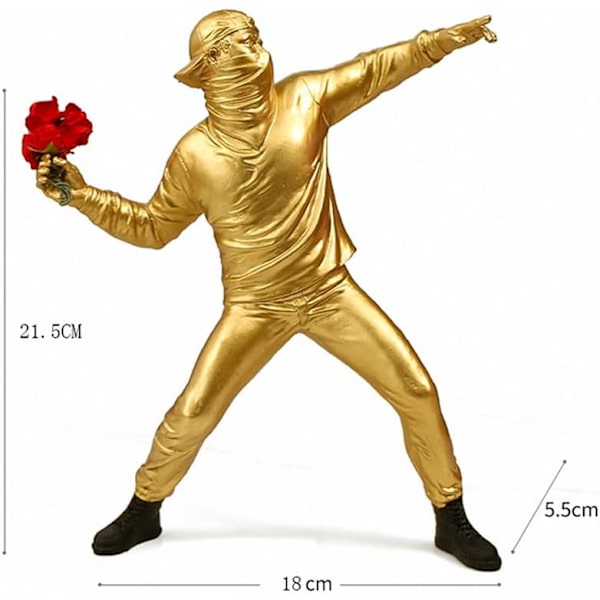 (Guld) Hartsstaty, Banksy Skatteskulptur, Blomkastarstaty,