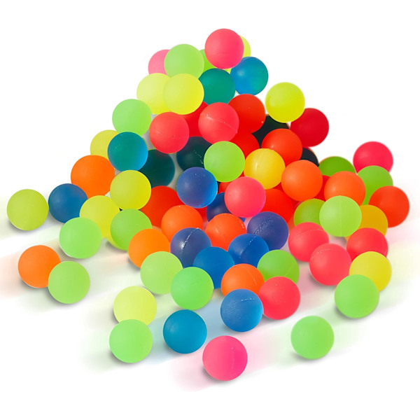 85 Mini Neon Studsbollar Leksaker (25mm) för Barn, Pojkar & Flickor - Goo