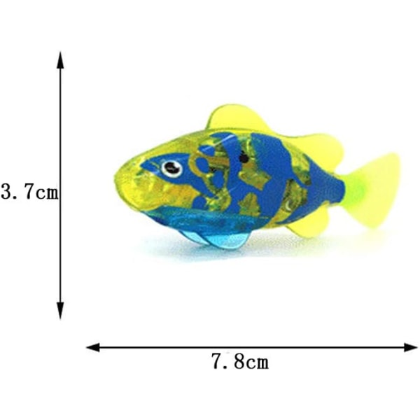 2 stk. svømmende fisk robot, plastfisk leketøy, vannaktivert mag