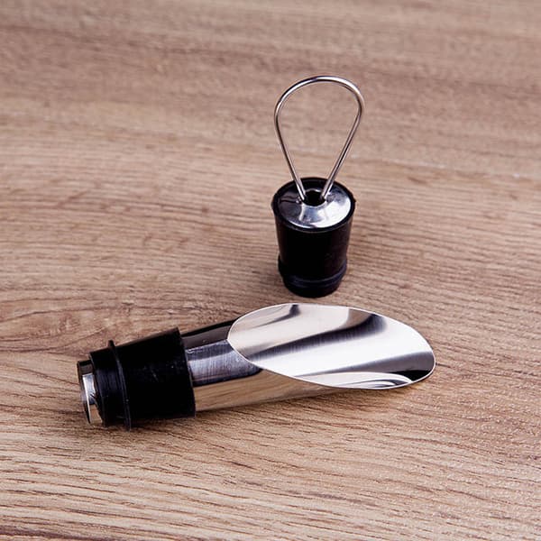 2 stk rustfritt stål vinstorker dobbeltbruk vinflaskestopper W