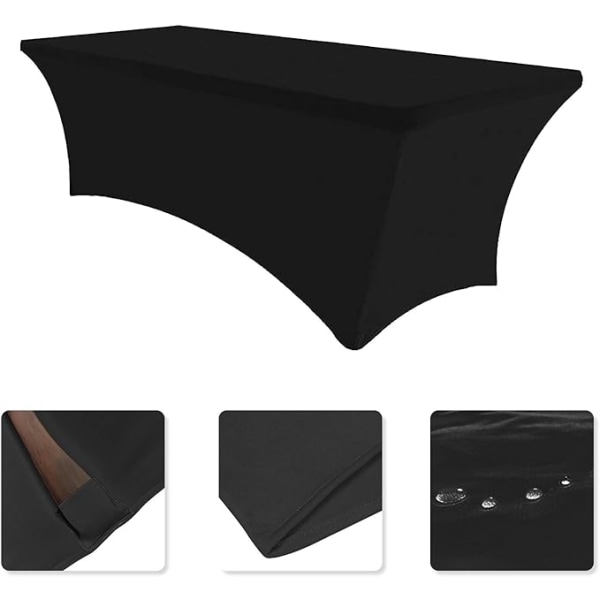 6FT Spandex bordsduk monterad rektangulär bordsduk stretchbar