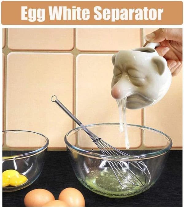 Egg Separator Keramisk Eggehvite Separator, Keramisk Eggehvite Sepa