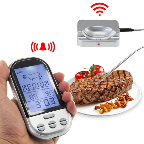 BBQ-termometer, madtermometer med sonde til tilberedning af kød, Ki