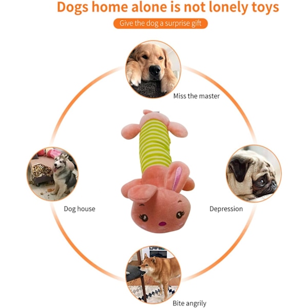 Hunde Squeaky Toys til Hvalp Kæledyr Små Mellemstore Hunde, 3 Pakke Hunde Tyggelegetøj til Hunde Interaktivt, Plys Plys Hunde Legetøj til Store Hunde Aggressive Tyggere.