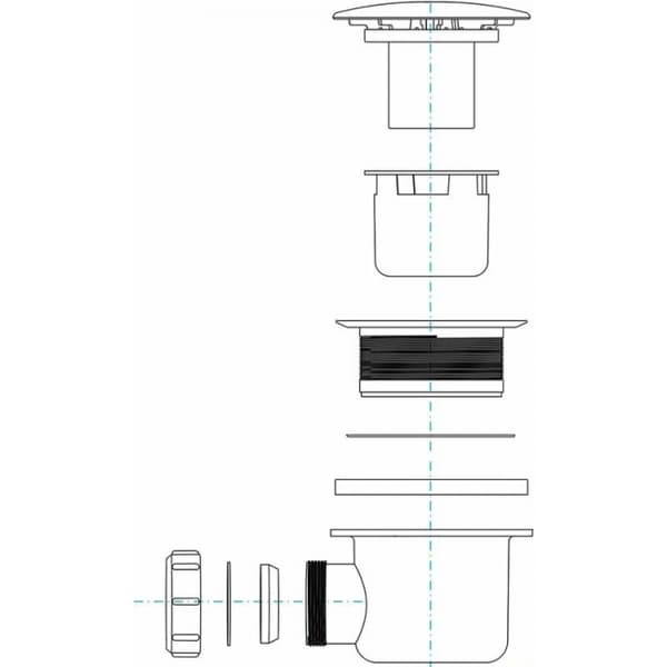 Afløbsdæksel til bruser, 90mm/115mm bruserafløb, udskiftning af sifonafdækning,
