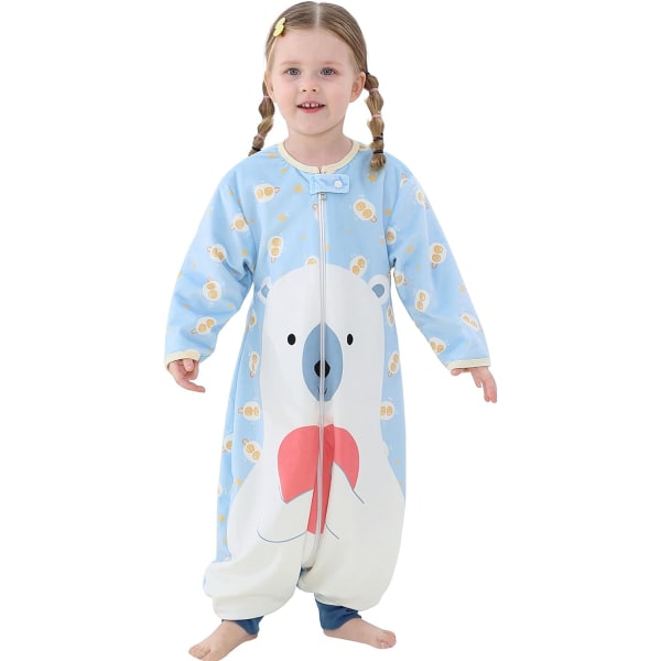 Baby Sovepose Sekk Lang Ermet med Fødder Vinter Swaddle Weara