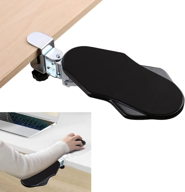 Ergonomiskt Armstöd för Kontor, 180° Rotationsbart Handledsstöd