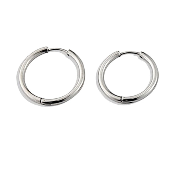 925 Sterling Hopea Kiillotetut Pyöreät Suuret Rengaskorvakorut Korut Gi