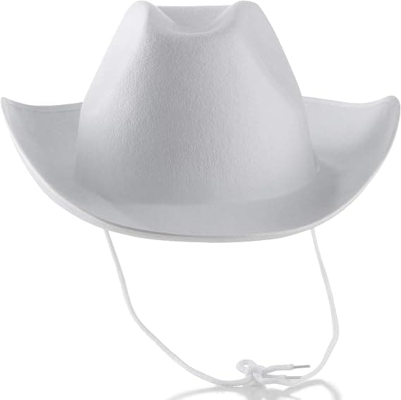 Vit Cowboyhatt - (2-pack) Filthattar för kvinnor och män
