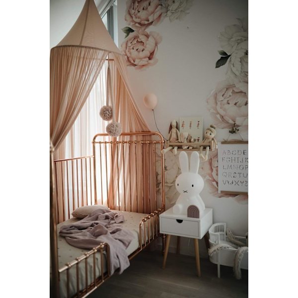 Super blød muslin-vuggelagen | 130*72*25cm (nude)