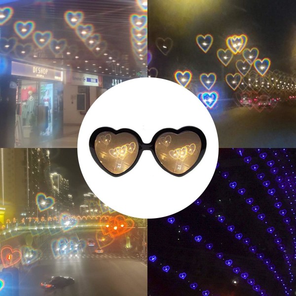 3D-sydänlasit, sydänlasiefekti, erikoistehostelasit, H