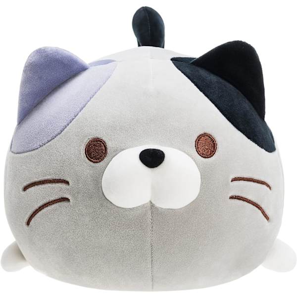 Supermjuk kattplyschleksak, fluffigt knubbigt kattdjur gosedjur, Ado