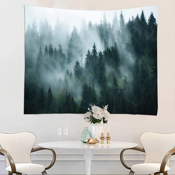 150 x 200 cm Sumuinen metsä -seinävaate