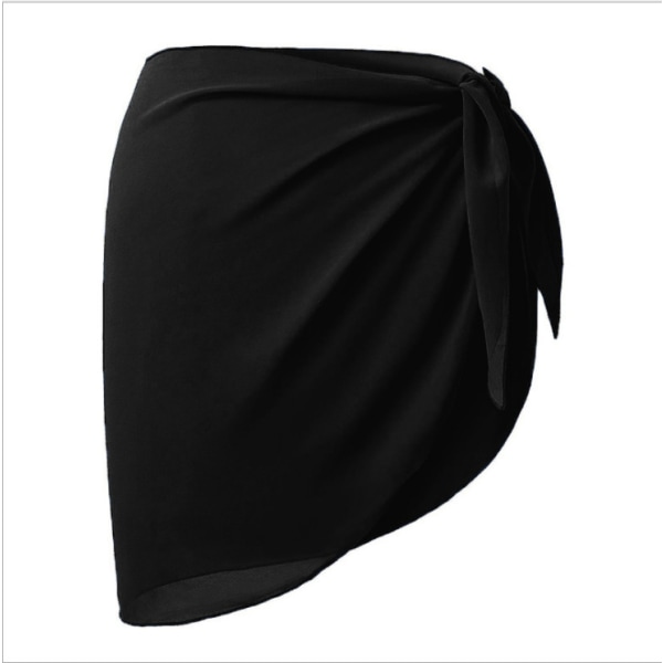 Kvinnors korta sarong strand wrap genomskinlig bikini wrap chiffong simmar