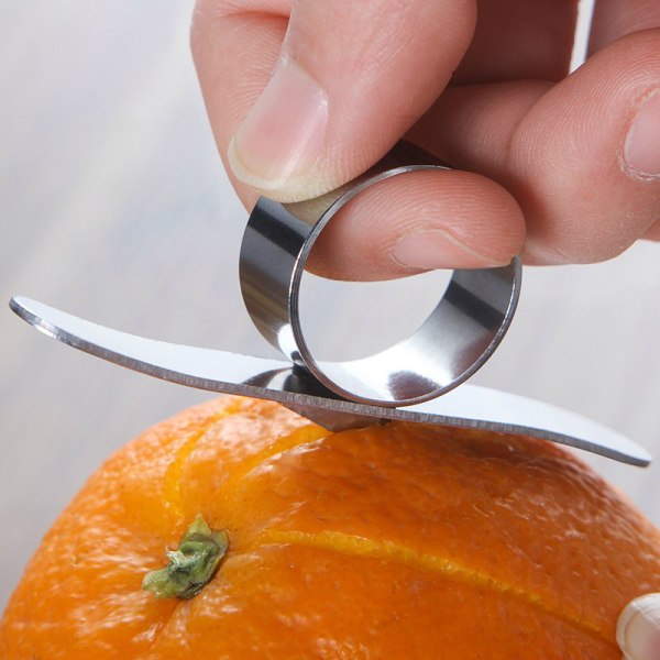 Rustfrit stål Appelsinskræller Remover Slicer Cutter Citron Citrus