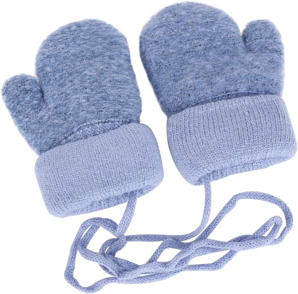 0-3 år baby termiske handsker vinter efterår tykke vanter strikkede