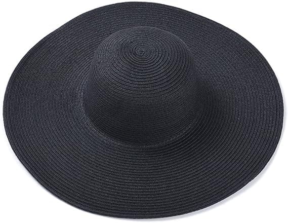 Dame Floppy Hat Halm Hat Bredskygget Solhat Åndbar Foldbar