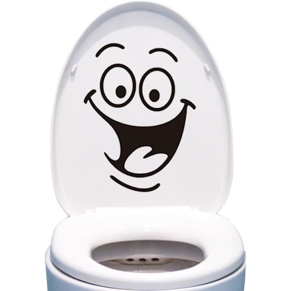 6 ark Toilet Stickers, Happy Face, Toilet Lid Stickers, Toilet