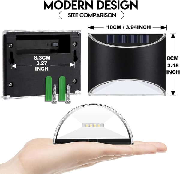 Solcelle gjerdelys LED solcelle hagelys vanntett solcelle vegg