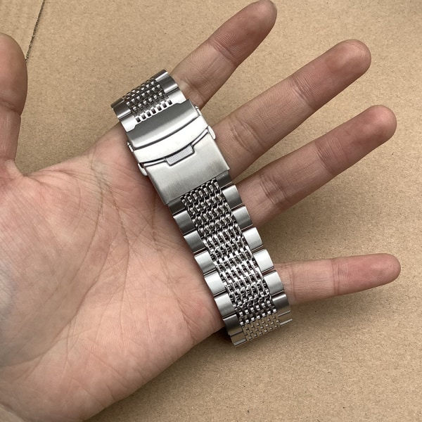 Silver Premium watch i rostfritt stål Mesh watch för M