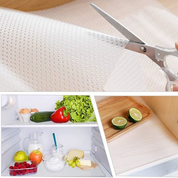 6PCS Antibacterial Fridge Mat 29cm x 45cm Washable Reusable Fridg