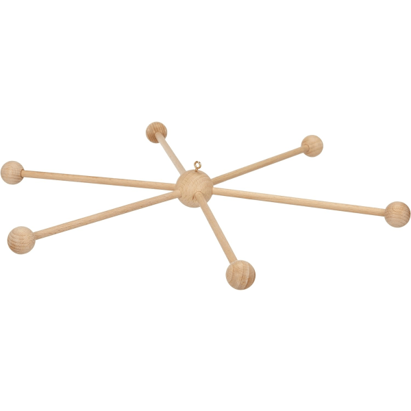 træstativ til babymobil, 1 stk Ø 33 cm, beige