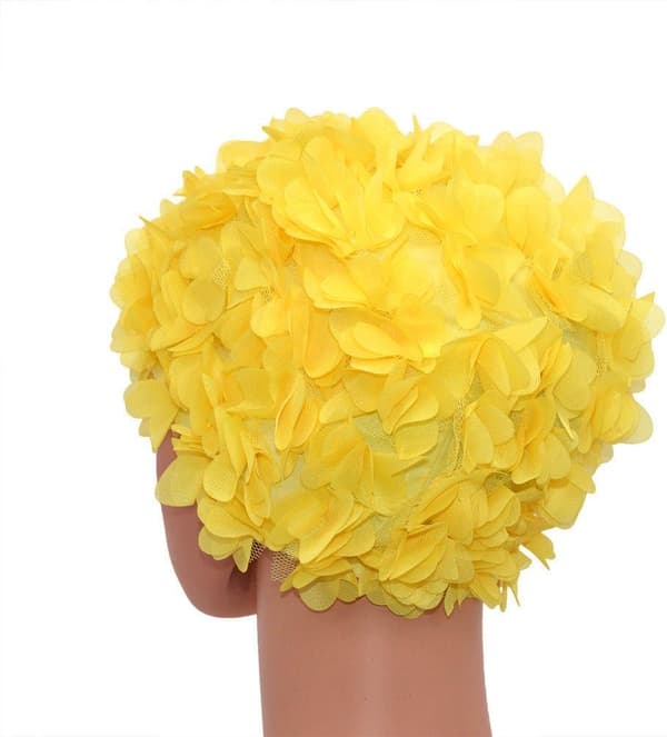 Kvinners blonder badehette - Retro, vintage stil - Blomsterblader