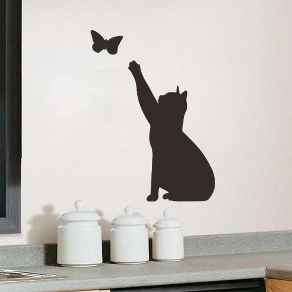 Cat Catching Home Väggdekor Dekor Dekaler Väggmålning Kök Husdjur