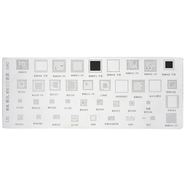4 st universella Bga-stencilar för Mtk Msm Ipad Cpu Ram Pm Power Ic R