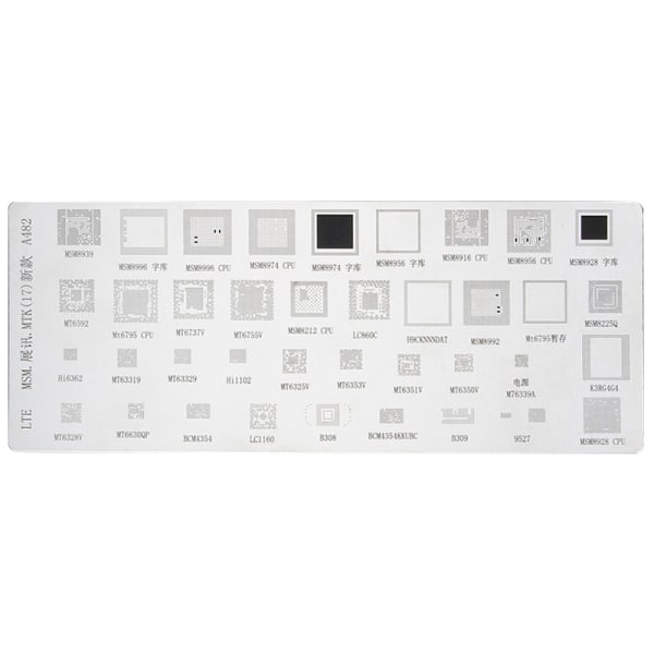 4 stk. Universal Bga Stencil Til Mtk Msm Ipad Cpu Ram Pm Power Ic R