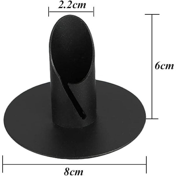 2 st svart kandelaber ljusstake metall ljusstake svart P