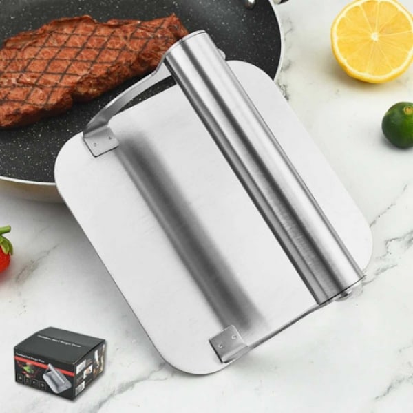 Smashjern 100 % rustfritt stål - Hamburgerpresse for Grill og S