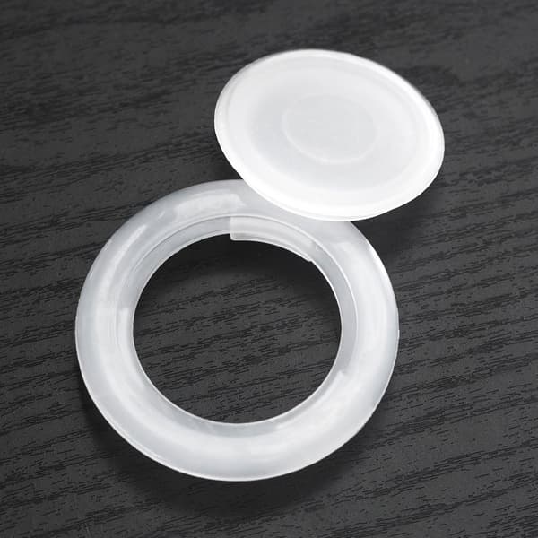 2-pack 2-tums paraplyringar och standardstorlek lock vit genomskinlig