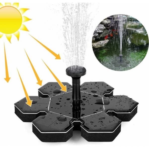 1,5W solcellsfontän, solvattenpump, solcellsdammpump med Batte