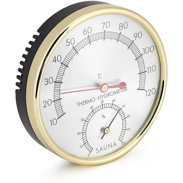 2 i 1 Hygrotermograf Termometer för Bastu, Bastutillbehör för Hem, Kontor, Verkstäder, Skolor, Marknader, Lager