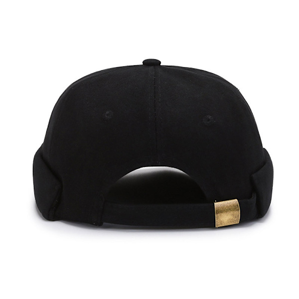 Hatte Justerbar Læder Spænde Gade Casual Skyggeløs Hue Skull Caps