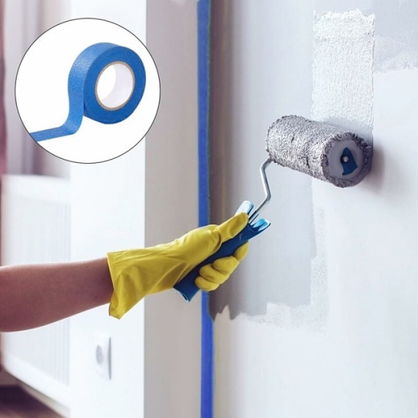 Blå maskeringstape for maling og dekoreringstape for etiketter, spray