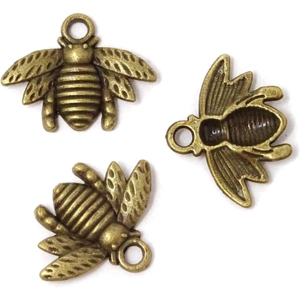 50 stk. legering Bee Bee Charm-anheng, DIY-håndverk smykkefremstilling Acce