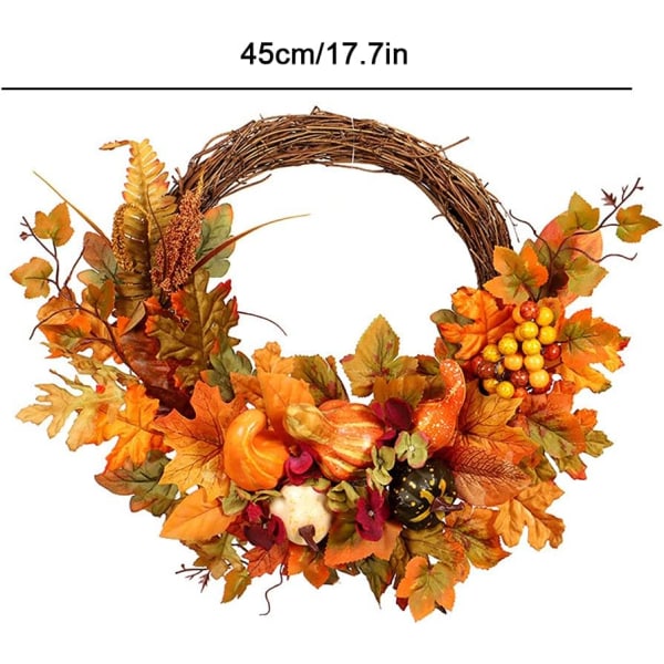 Thanksgiving Maple Leaf Wreath, Artificial Halloween Wreath, Hall